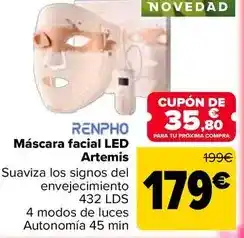 Carrefour Renpho - mascara facial led artemis oferta