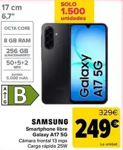 Carrefour Samsung - smartphone libre galaxy a17 5g oferta