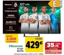 Carrefour Hisense - tv 50 50u7q oferta