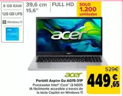 Carrefour Acer - portatil go ag15-31p oferta