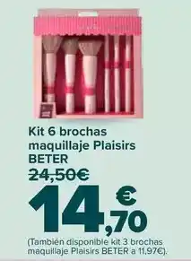Carrefour Beter - kit 6 brochas maquillaje plaisirs oferta