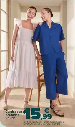 Carrefour Tex - camisa con bordados oferta