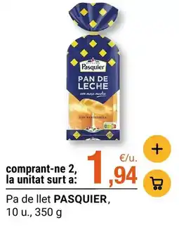 BonpreuEsclat Pasquier - pa de llet oferta