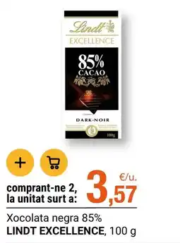 BonpreuEsclat Lindt - xocolata negra 85% oferta