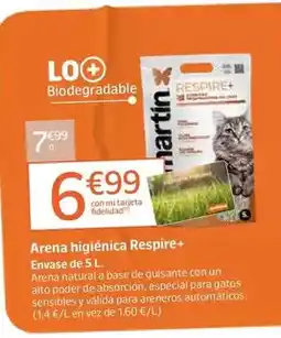 Jardiland Martin - arena higiènica respire+ oferta