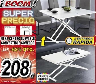 Muebles Boom Mesa Centro Elevable Convertible Comedor oferta