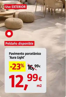 Bauhaus Pavimento porcelánico 'Aura Light' oferta