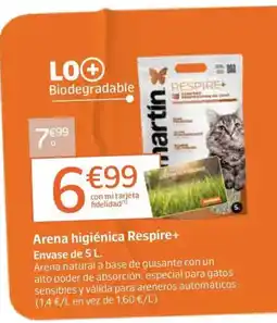 Jardiland Arena higiénica Respire+ oferta