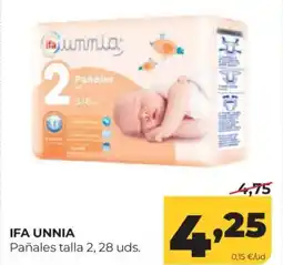 Alimerka IFA UNNIA Pañales talla 2, 28 uds. oferta