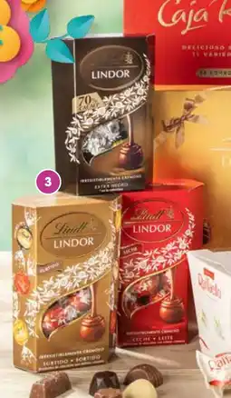 Supermercados Plaza LINDT Bombones lindor cornet de chocolate con leche o ne- gro 70% cacao oferta