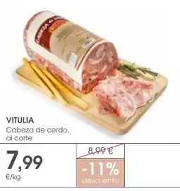 Supermercados Plaza VITULIA Cabeza de cerdo, al corte oferta