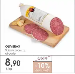 Supermercados Plaza OLIVERAS Salami blanco, al corte oferta