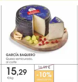 Supermercados Plaza GARCÍA BAQUERO Queso semicurado, al corte oferta