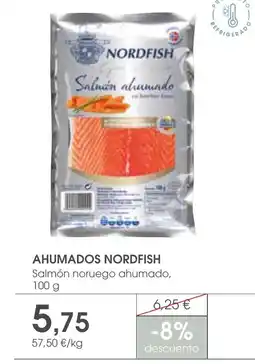 Supermercados Plaza AHUMADOS NORDFISH Salmón noruego ahumado oferta
