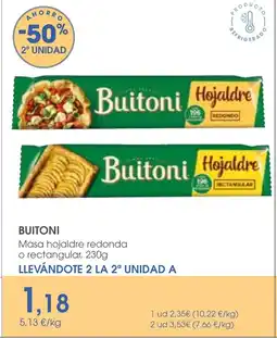 Supermercados Plaza BUITONI Masa hojaldre redonda o rectangular oferta