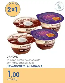 Supermercados Plaza DANONE La copa postre de chocolate con nata oferta
