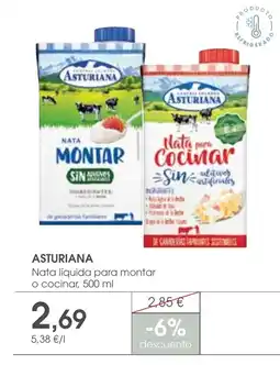 Supermercados Plaza ASTURIANA Nata líquida para montar o cocinar oferta