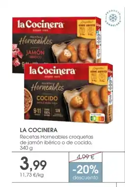 Supermercados Plaza LA COCINERA Recetas Horneables croquetas de jamón ibérico o de cocido oferta