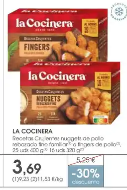 Supermercados Plaza LA COCINERA Recetas Crujientes nuggets de pollo rebozado fino familiar o fingers de pollo oferta