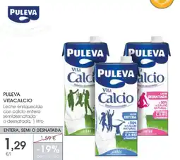 Supermercados Plaza PULEVA VITACALCIO Leche enriquecida con calcio entera semidesnatada oferta