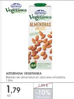 Supermercados Plaza ASTURIANA VEGETANEA Bebida de almendras sin azúcares añadidos oferta