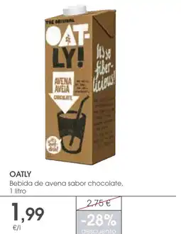 Supermercados Plaza OATLY Bebida de avena sabor chocolate oferta