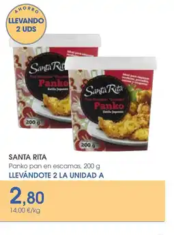 Supermercados Plaza SANTA RITA Panko pan en escamas oferta