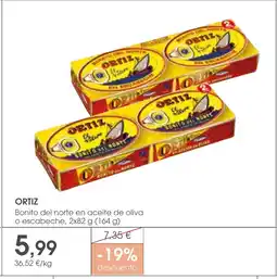 Supermercados Plaza ORTIZ Bonito del norte en aceite de oliva o escabeche oferta