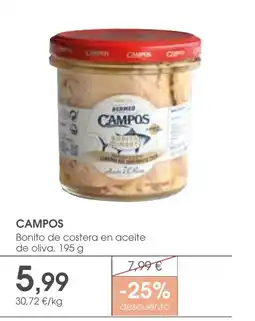Supermercados Plaza CAMPOS Bonito de costera en aceite de oliva oferta