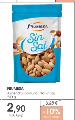 Supermercados Plaza FRUMESA Almendra comuna frita sin sal oferta