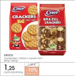 Supermercados Plaza CROCO Crackers Big o Brezel y crackers mix oferta