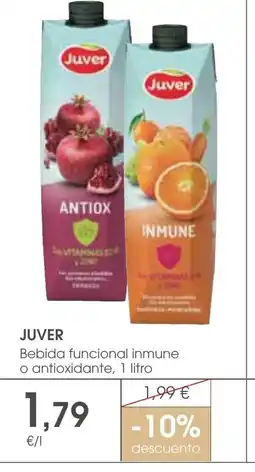 Supermercados Plaza JUVER Bebida funcional inmune o antioxidante oferta