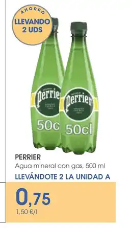 Supermercados Plaza PERRIER Agua mineral con gas oferta