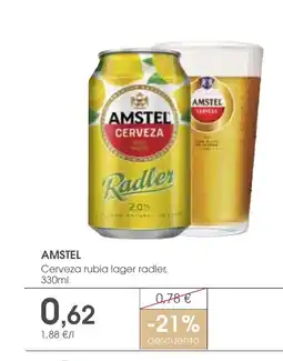 Supermercados Plaza AMSTEL Cerveza rubia lager radler oferta