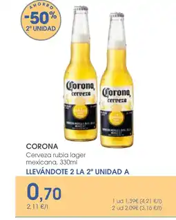 Supermercados Plaza CORONA Cerveza rubia lager mexicana oferta