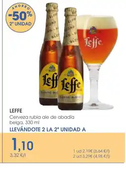 Supermercados Plaza LEFFE Cerveza rubia ale de abadía belga oferta