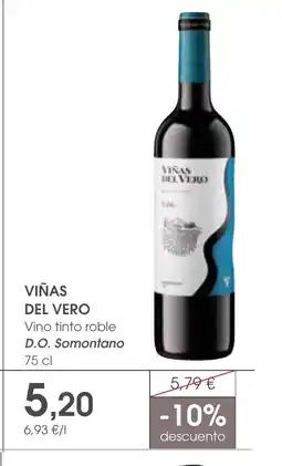 Supermercados Plaza VIÑAS DEL VERO Vino tinto roble D.O. Somontano oferta