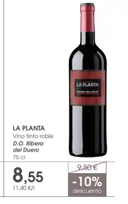 Supermercados Plaza LA PLANTA Vino tinto roble D.O. Ribera del Duero oferta