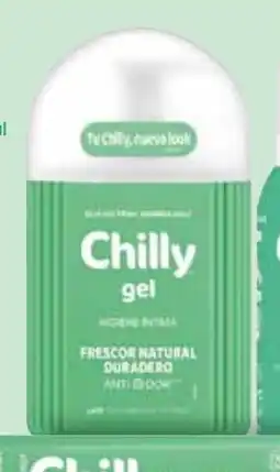 Supermercados Plaza CHILLY Gel íntimo frescor natural duradero Anti Odor pH5 dosificador oferta