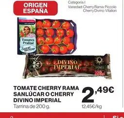 Supercor Tomate cherry rama sanlúcar o cherry divino imperial oferta