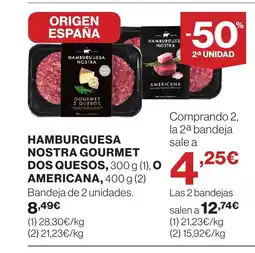 Supercor Hamburguesa nostra gourmet dos queso oferta