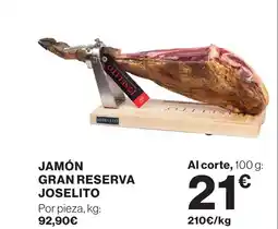 Supercor JOSELITO Jamón gran reserva oferta