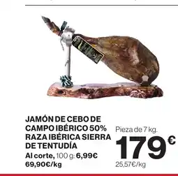 Supercor Jamón de cebo de campo ibérico 50% raza ibérica sierra de tentudía oferta