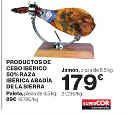 Supercor Productos de cebo ibérico 50% raza ibérica abadía de la sierra oferta