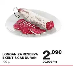 Supercor Longaniza reserva exentis can duran oferta