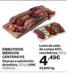 Supercor Embutidos ibéricos centeno pz oferta