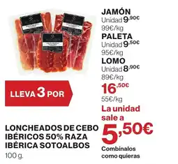 Supercor SOTOALBOS Loncheados de cebo ibéricos 50% raza ibérica oferta