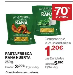 Supercor Pasta fresca rana huerta oferta