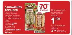 Supercor TOP LIDER Sandwiches oferta