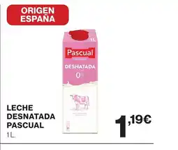 Supercor PASCUAL Leche desnatada oferta